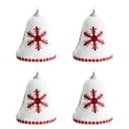 thumbnail image 3 of Adorno colgante de campana navideña, 4 piezas, material de espuma versátil, decoración para de Navidad, accesorios decorativos para bodas Copo de nieve rojo, 3 of 8