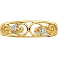 thumbnail image 4 of 14K Yellow Gold .02Ct Diamond Scroll Toe Ring Made In India rm5653-002-ya, 4 of 5