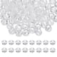 thumbnail image 1 of Cuentas de cristal redondas de 8 mm Uxcell, 100 piezas de cuentas de bola facetadas de vidrio para hacer joyas, transparentes, 1 of 6