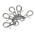 thumbnail image 1 of Durable Metal Alloy Swivel Lobster Clasp Hooks with Strong Spring Loaded Snap Gate 5 Pieces Silver, 1 of 6