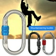thumbnail image 2 of Mightlink Track Type Carabiner High Tension Anti-oxidation High-strength Wear-resistant Hiking O Shape Carabiner Buckle for Outdoor, 2 of 7