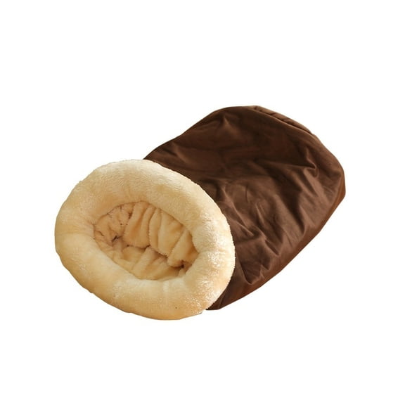 uvwlwu Cozy Enclosed Pet Bed for Indoor Cats and Small Dogs with Removable Washable Cover Winter Warm Sleeping Mat(B)