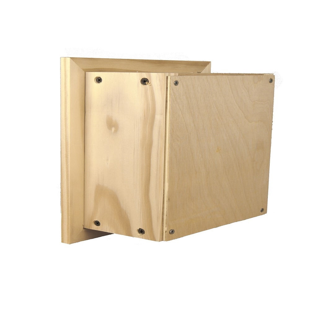 Typhon Recessed Solid Wood Toilet Paper Holder 7 x 8.5, Unfinished