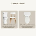 thumbnail image 3 of Los Flexi 17" ADA Toilet for Bathroom with Elongated Bowl and Comfort Height, Durable Seat and Powerful Siphon Jet Flush 1.28 GPF, 12" Rough-In, 3 of 13