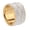 Gold White, variant on 6 Rows Paved Rings for Women Wide Band Stainless Steel Statement Sparkly Inlaid Cubic Zirconia Dainty Jewelry Gift for Her Sizes 6-13