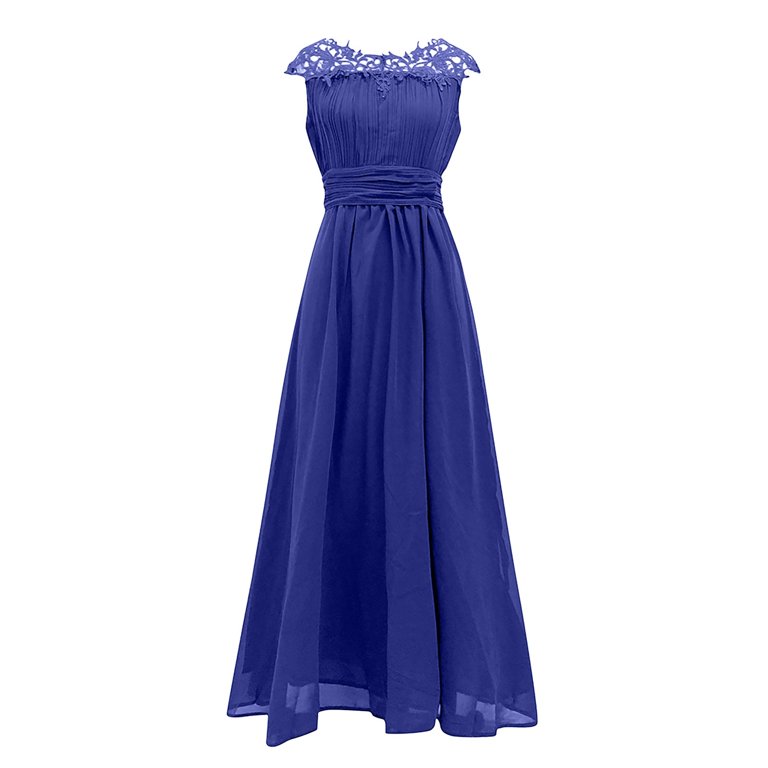 RYDCOT Womens Lace Chiffon formal A-Line Maxi Dress Smocked 2023 Wedding  Guest Bridesmaid Evening Gown Prom Dresses for Women Elegant Sale -  Walmart.com