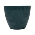 thumbnail image 1 of Langgg Nouveau Pot de Fleurs en Plastique Simple Épaissi Support de Fond Plante Verte Pot de Plantation Coloré Pot Rond Rayure Verticale Pot de Fleurs, 1 of 9
