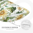 thumbnail image 4 of Salouo Watercolor Bright Sunflowers Print Print Pillow Case Cover,Wrinkle-Free Bed Pillow Cover Pack of 1 Home Decor Fade-Resistant and Stain-Resistant ,Pillows Not Included -14"x20", 4 of 8