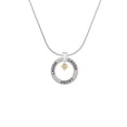 thumbnail image 2 of Delight Jewelry Goldtone Mini April - Clear Crystal Heart Laugh Ring Charm Necklace, 18", 2 of 4