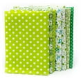thumbnail image 3 of 7 Pcs Tissu en Coton Fleur Tissu en Coton Imprimé Quartiers Colorés Lot Couture Courtepointe Artisanat Style Mixte Ensemble Patchwork Vert, 3 of 8