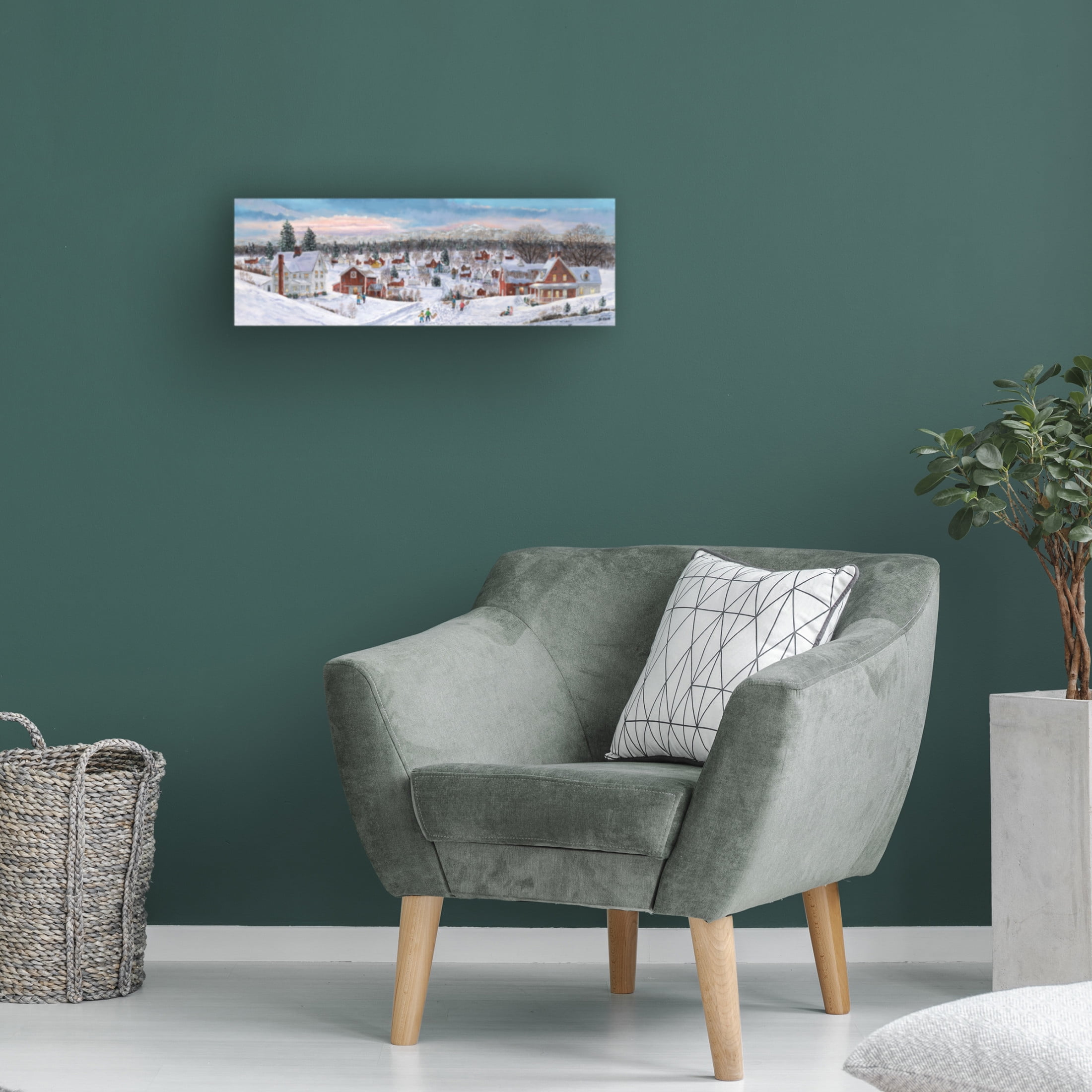 Canvas Wall Art - Bob Fair 'Valley View Farms' Wall Art for Living Room, Bedroom, or Office Décor by Trademark Fine Art - 24 x 8 Inches