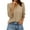 Khaki Tops, variant on Womens V-Neck Blouses Hollow Out 3/4 Length Sleeve Smocked Cuffs Tops Dressy Casual Work Daily T-Shirts Blue S