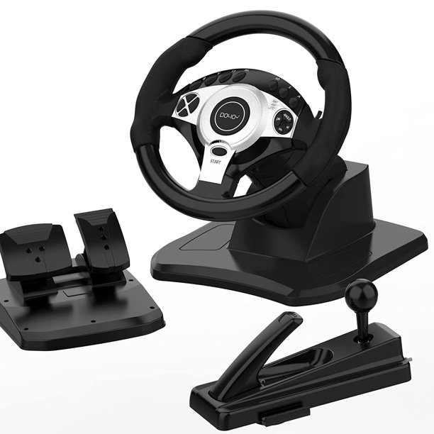 PC Steering Wheel, DOYO Racing Wheel 270/900° Car Sim Driving Gaming