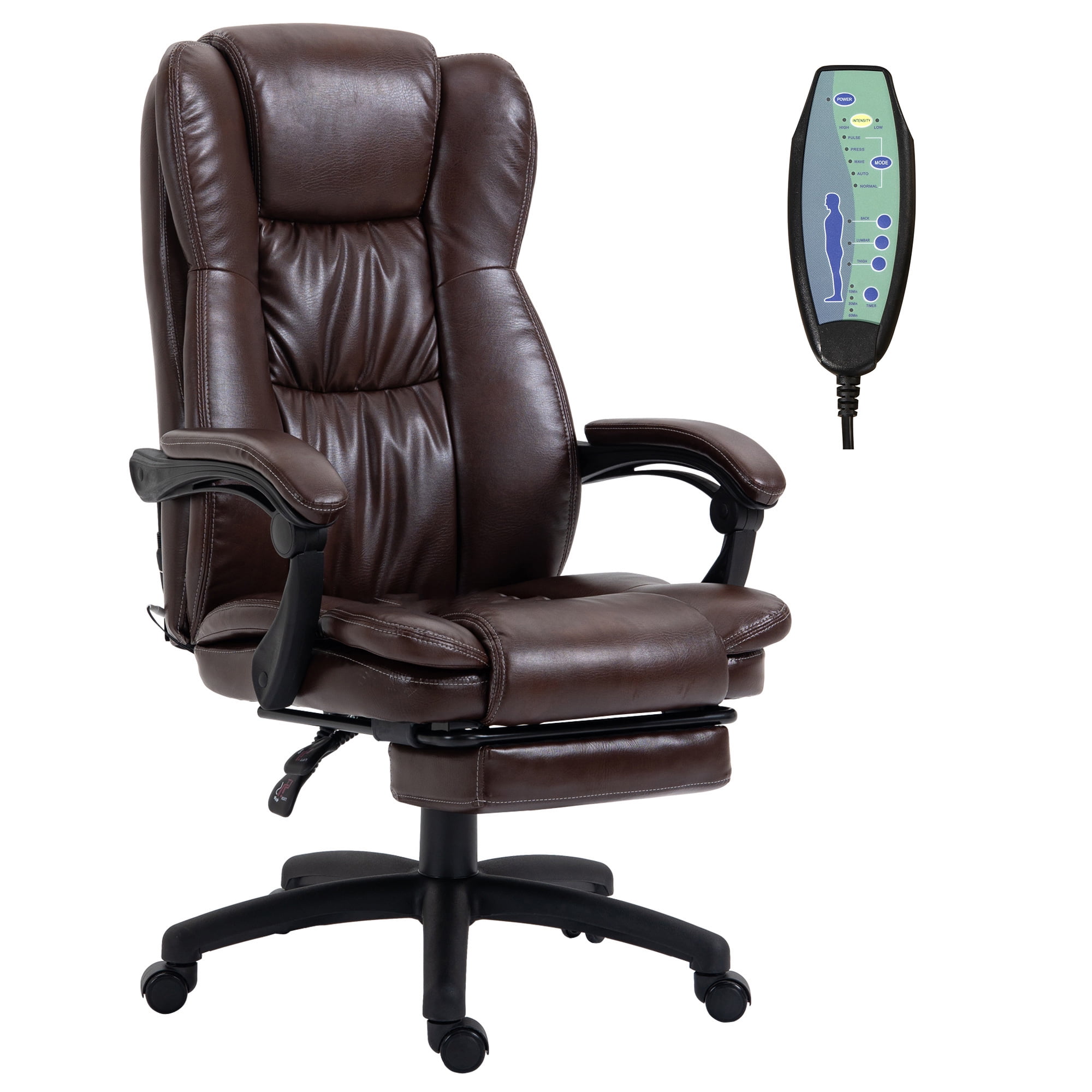 Vinsetto Ergonomic Task Office Chair Height Adjustable 6-Point Vibrating Massage 