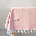 thumbnail image 5 of Unique Bargains Wrinkle Free Tablecloths Kitchen Dining Table Cover for Camping Parties 55.12"x55.12" Pink, 5 of 5