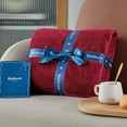 Bedsure Red Fleece Blanket Throw Blanket 300Gsm Soft Cozy Blankets