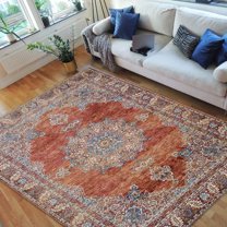 HR-Traditional Rugs/Luxury Livingroom/Fashion Home Oriental|Persian Vintage Area Rugs-Copper/Multi (5'x7')