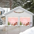 thumbnail image 4 of Fsddascl 6 x 13 Ft Christmas Garage Door Cover, Pink Christmas Large Garage Door Banner, Xmas Snowman Santa Elk Snowflake Tree Hanging Garage Mural Background for Indoor Outdoor Xmas Party Supplies, 4 of 9