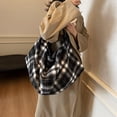 thumbnail image 6 of HUISZJ Canvas Underarm Bag, Adjustable Strap Women Shoulder Bag, Reusable Armpit Bag for Work Travel Outdoor (Black), 6 of 8