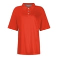 thumbnail image 3 of HAJWOH Saffron Polo Uniform Shirts for Womens School Short Sleeve Top Casual Button Down Tennis T-Shirts 2026 Spring New with Collar Golf Polo Shirts Athletic Clothing, 3 of 4