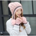 thumbnail image 5 of Janrevotw Women'S Sledding Hat Gloves Set Snowman Hat Ball Cap Warm Winter Hat Women'S Knitted Wool Wrap Around Baseball Cap Head Warmer, 5 of 7