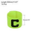 thumbnail image 2 of Uxcell 11.8x2.8" Soccer Captain Armband, Nylon Elastic Protective Arm Badge, Green 10 Pack, 2 of 6