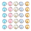thumbnail image 1 of 100Pcs Decorative Mini Brads Round Paper Fasteners Pearl Design Brads Random Color, 1 of 7