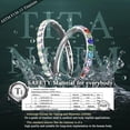 thumbnail image 2 of G23 Titanium Nose Rings Hoops - AB/Rainbow/Clear CZ Nose Piercings 16/18/20G Septum Rings Cartilage Helix Rook Tragus Lobe Daith Earrings Body Jewelry for Women Men 6/7/8/9/10/11/12mm, 2 of 6