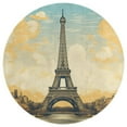 thumbnail image 3 of Eiffel Tower Round Rugs -Washable Non-Slip Small Round Area Rug Throw Soft Circle Rugs for Bedroom, Modern Print Indoor Carpet for Entryway Sofa Living Room, 3 of 7