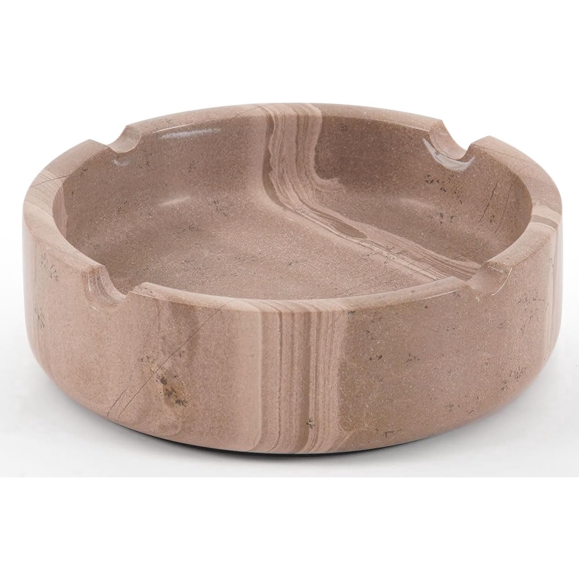 Radicaln Marble Ash Tray 4.8 inches Natural Brown Handmade Cigarette Holder and cigar ashtray for Home & Office, Outdoor Décor- Stone Tray for cigarettes accessories