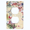 thumbnail image 2 of Metal Light Switch Plate Cover Cotton Flower Semi Circle Frame Beige FLW027, 2 of 13
