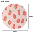 thumbnail image 6 of Strawberry Plants Fruit Light Pink Pattern Round Tablecloth 60"x60",Wrinkle Wipeable Table Cloth for Kitchen Dining Room Picnic Patio Party, 6 of 6