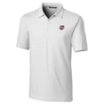 thumbnail image 2 of Men's Cutter & Buck  White UMass Minutemen Forge Pencil Stripe Stretch Polo, 2 of 3