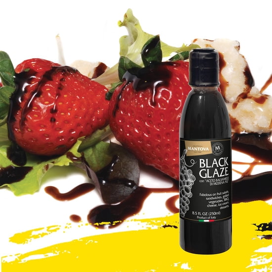 Pack of 6, Mantova Black Glaze Balsamic Vinegar, 8.5 fl oz