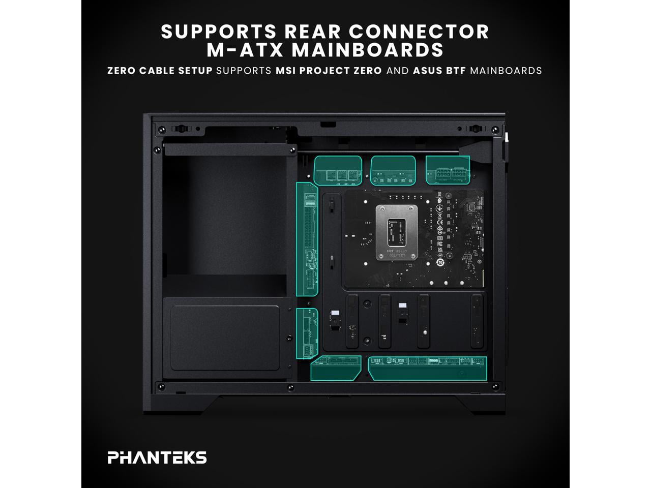 Phanteks XT M3, Compact Micro-ATX Gaming Chassis, High Airflow Performance Mesh, Tempered Glass Window, 3x 120mm D-RGB fans, Black