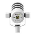 thumbnail image 3 of Rode PodMic Dynamic Podcasting Microphone, White, 3 of 7