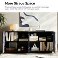 thumbnail image 5 of 59" Sideboard Buffet Cabinet With Storage,Modern Accent Storage Cabinet With 4 Doors & Shelves ,Wood Coffee Bar Table Consolefor Living Room,Dining Room,Hallway, 5 of 7