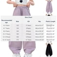 thumbnail image 3 of WPPGONE Girls Cargo Pants Teen Tween Baggy Parachute Trousers with Drawstring Elastic Waist Loose Fit Wide Leg Streetwear Bottoms with Flap Pockets for Casual Dance School, 3 of 9