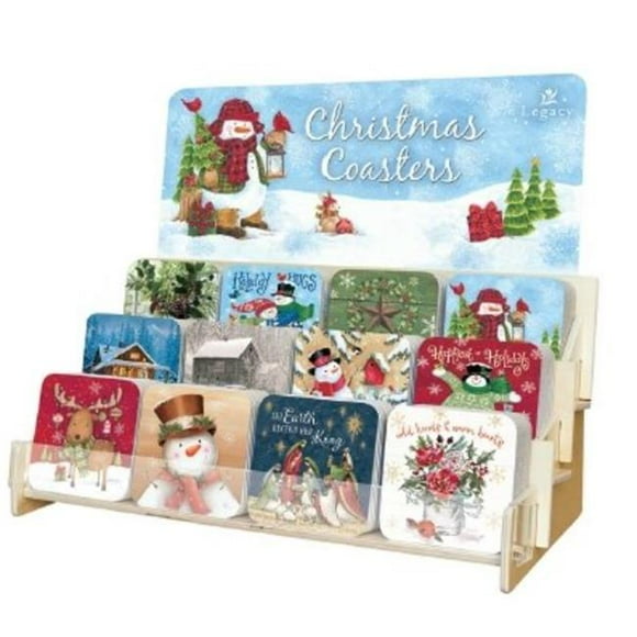 Prayer Life 263992 12 Christmas Coaster Collection with Display, Pack of 12