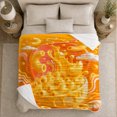 thumbnail image 5 of Funny Mac Cheese Painting, Playful Artistic Scene, Warm Flannel Blanket for Living Room and Bedroom with Detailed Artwork, Art Lovers Valentine's Day Gift, Playful Home Decor, 5 of 9