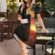 thumbnail image 3 of Disketp Sunset Western Cowgirl para Vestido de Manga Corta para Mujeres, Vestidos de Verano para Mujeres, Casual y Holgado para la Playa, 3 of 6