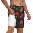 thumbnail image 3 of Goofa Tomatoes1 Printed Men's Swim Trunks Board Shorts Quick Dry Mens Swimming Trunks with Compression Liner,Breathable Fit Hawaii Beach Shorts-3X-Large, 3 of 9