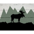 thumbnail image 2 of Craven, Katrina 18x15 Black Ornate Wood Framed with Double Matting Museum Art Print Titled - Mountain Moose, 2 of 4