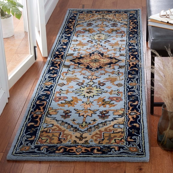 Safavieh Heritage York Oriental Wool Runner Rug, Blue/Light Brown, 2'3" x 8'