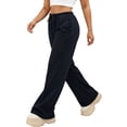 thumbnail image 7 of Ltctricy Sweatpants for Women Wide Leg Baggy Lounge Travel Pants Athletic Workout Casual Drawstring Pants with Pockets, 7 of 7