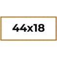 thumbnail image 2 of 44x18 Honey Brown Real Wood Picture Frame Width 0.75 inches | Interior Frame Depth 0.5 inches |, 2 of 8
