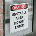 thumbnail image 4 of Unstable Area Do Not Enter OSHA Danger Vinyl Decal Label 5 Inch x 3.5 Inch - 10 Pack, 4 of 6