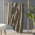 thumbnail image 5 of Madison Park Oversized Throw Brushed Long Faux Fur Soft All Season Throw Blanket for Bed Sofa Couch in Brown, 60x70", 5 of 6