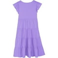 thumbnail image 4 of WXDDY Girls Summer Boho Sun Dress Flutter Sleeve Tween Ruffles Tiered Dresses Flowy A-Line Sundress Size 6-15 Years, 4 of 7