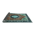 thumbnail image 2 of Ahgly Company Indoor Square Medallion Light Blue Traditional Area Rugs, 7' Square, 2 of 4